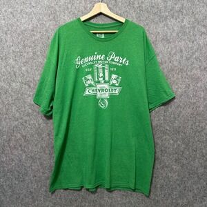 Chevrolet GM Genuine Parts Green Graphic Cars T Shirt Mens 2XL